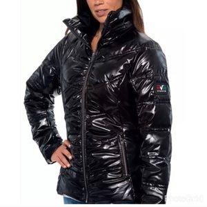 Versace black bubble jacket
